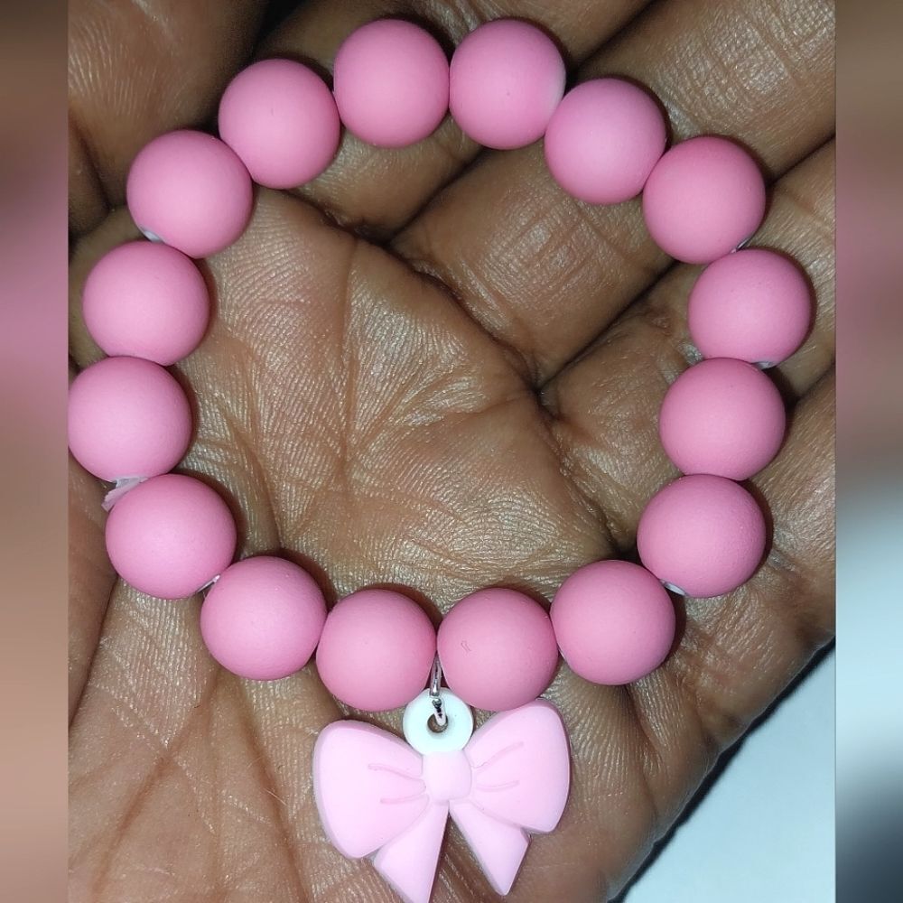 Pink Super Cute Girls Beaded Bracelet